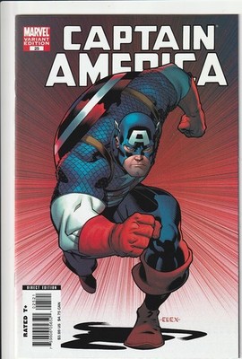 CAPTAIN AMERICA #25 (VOL 5) NM/M WHITE PAGES--CAP SHOT DEAD, McGUINNESS VARIANT!