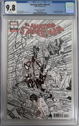 Amazing Spider-Man #1 CGC 9.8 Erik Larsen Remastered Sketch Variant 1:2000 🕷️