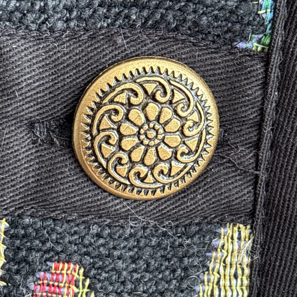 De Colección Blair Mujer Tapiz Floral Usable Arte Talla 2X Chaqueta Parche Bolsillos Negro Foto 3 de 4