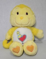Vintage 2004 13" Care Bears Cousins Playful Heart Monkey Plush Yellow Stuffed