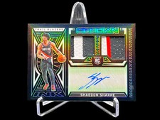 2022-23 Panini Obsidian Shaedon Sharpe Rookie Jersey Ink Electric Etch Green /25