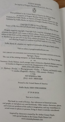 Enola Holmes Der Fall des verschwundenen Marquess von Nancy Springer 2020 (Taschenbuch) - Bild 9 von 11