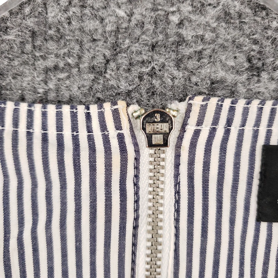 Mono J Crew Mujer 10 Gris Volantes Elastizado Algodón Orgánico Popelina Pierna Ancha Recortado Foto 4 de 4