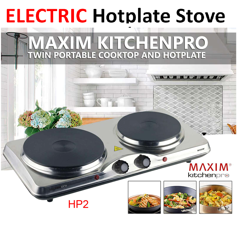 Portable Electric Stove Double Twin Hot Plate Cooker RV Cooktop Cooking