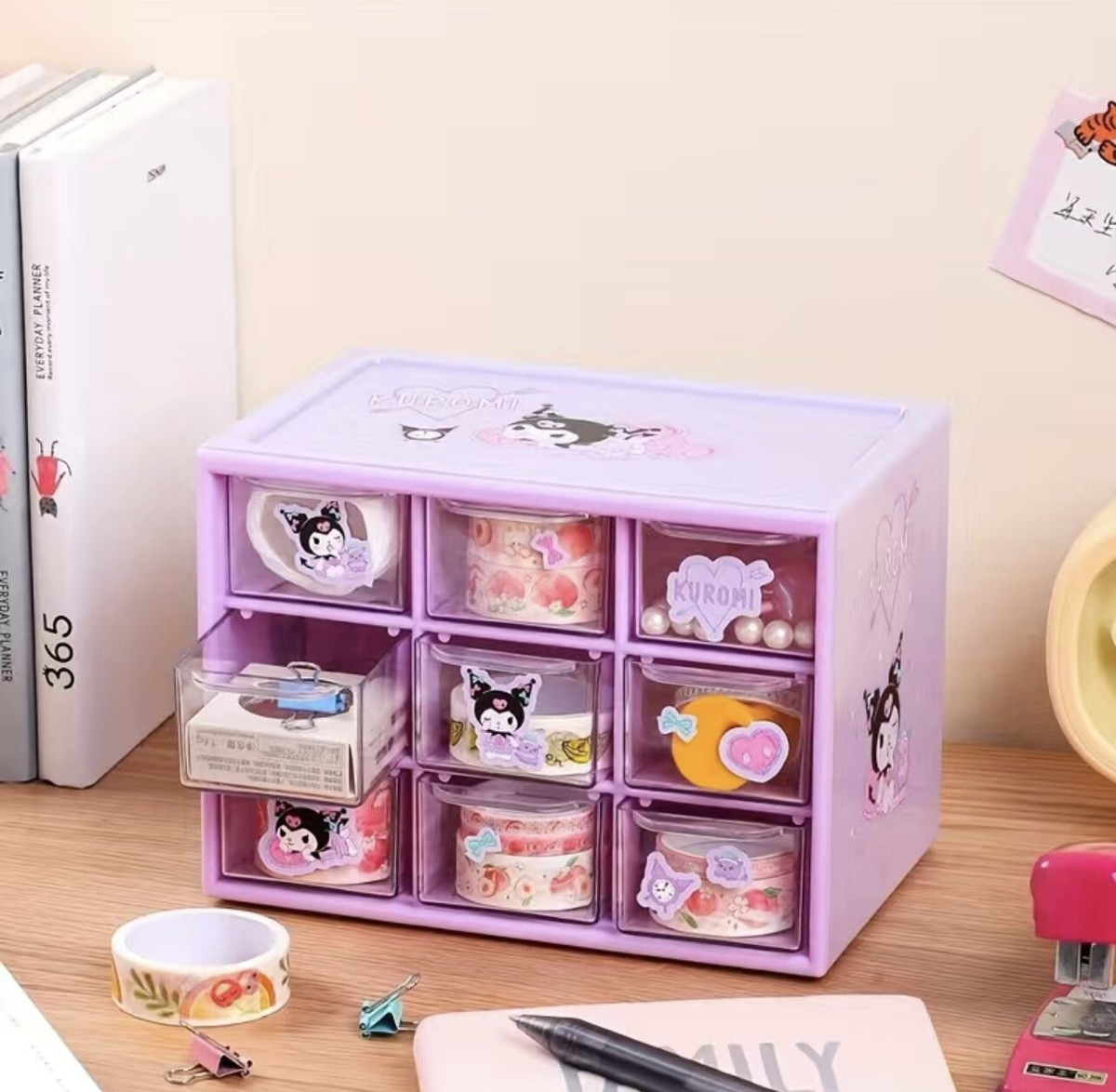 KUROMI 収納ボックス 36×26×24cm 4個セット Kuromi Foldable Storage Box (Small)