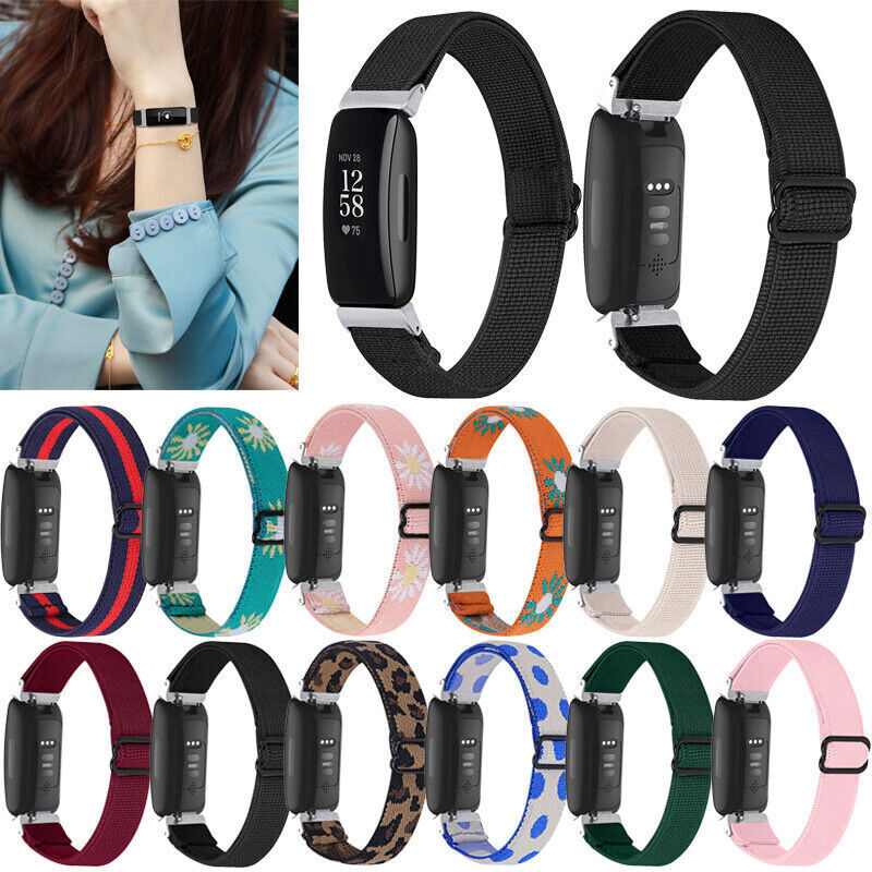 Watch Strap Replacement For Fitbit Inspire HR Elastic Nylon Sport  Strap