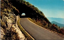 Craggy Mountains Tunnel Blue Ridge Parkway North Carolina Scenic Chrome Postcard