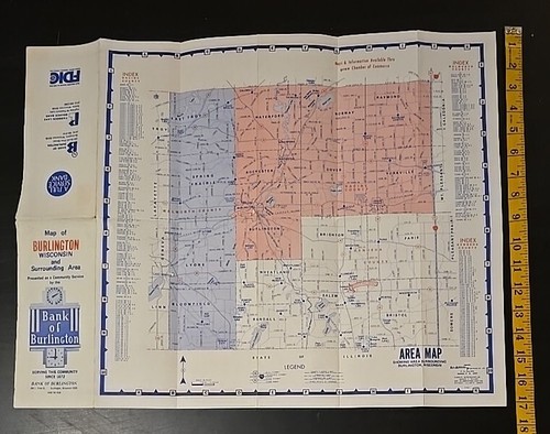 Burlington Wisconsin Vintage Map 1974 Racine County - 第 2/12 張圖片