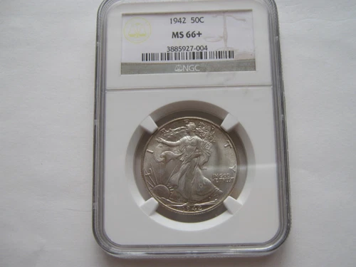 1942 ,  Walking Liberty Half Dollar , NGC , MS 66+ (MS 66 PLUS)