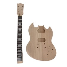 DIY Electric Guitar Kit Mahogany Body 22 Fret Rosewood Fretboard Nice Inlay