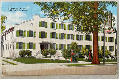 Vintage Postcard 1930-1945 Colonial Hotel, Florence, South Carolina (SC)