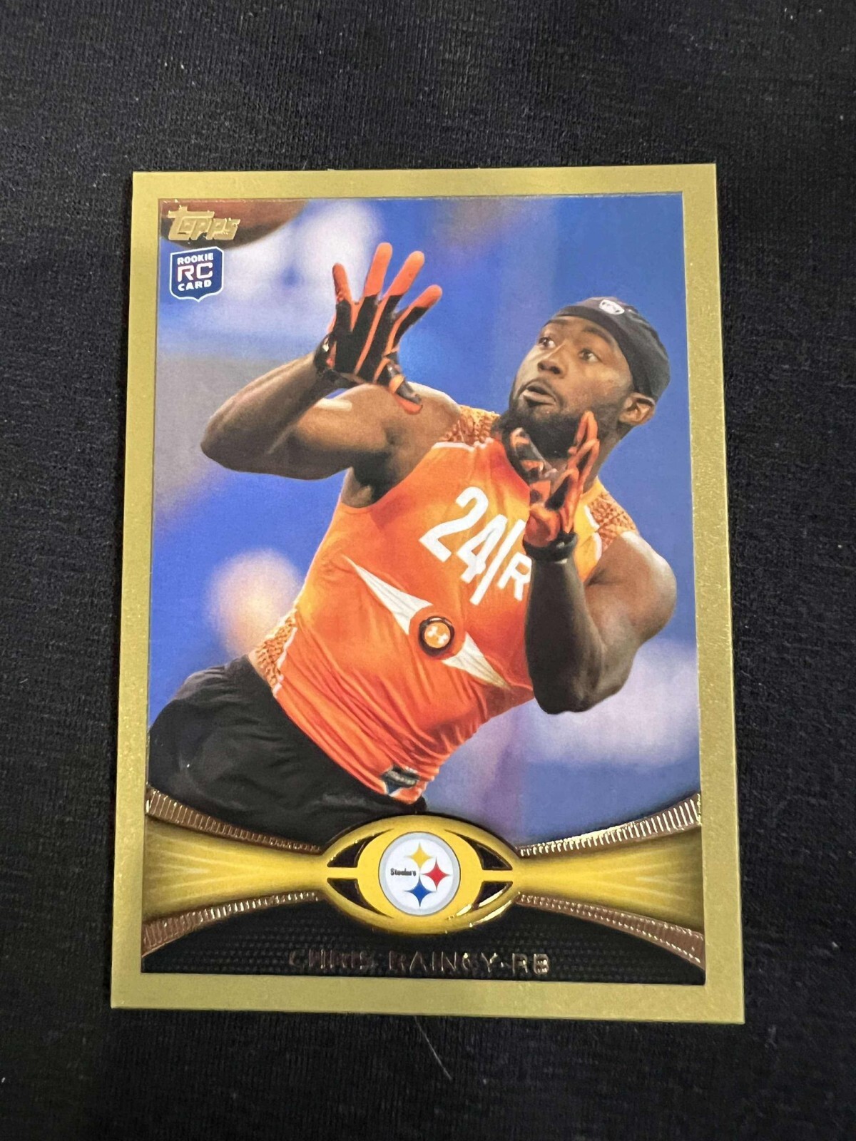 CHRIS RAINEY Pittsburgh Steelers 2012 Topps Gold #369 Rookie Card RC #1328/2012
