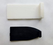 VIOLIN BOW TIP, TWO PART SET, WHITE BONE AND BLACK ABS, UK SELLER, FAST DESPATCH