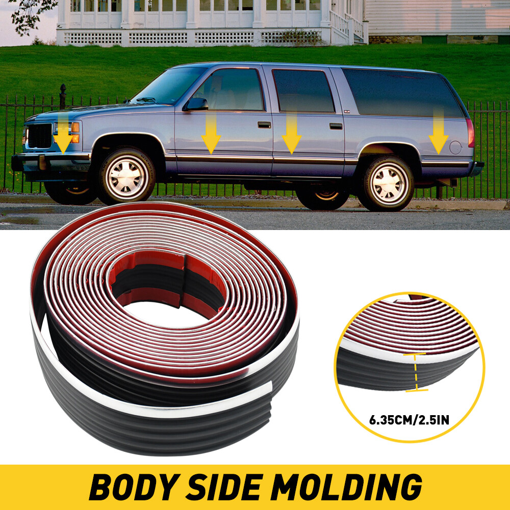6M Body Side Molding Belt Exterior Protector Roll For Chevy / GMC SUV Truck