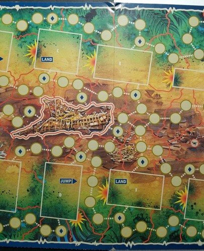 JURASSIC WORLD THE LOST WORLD BOARD GAME REPLACEMENT BOARD ONLY MB GAME PIECE - Picture 4 of 6
