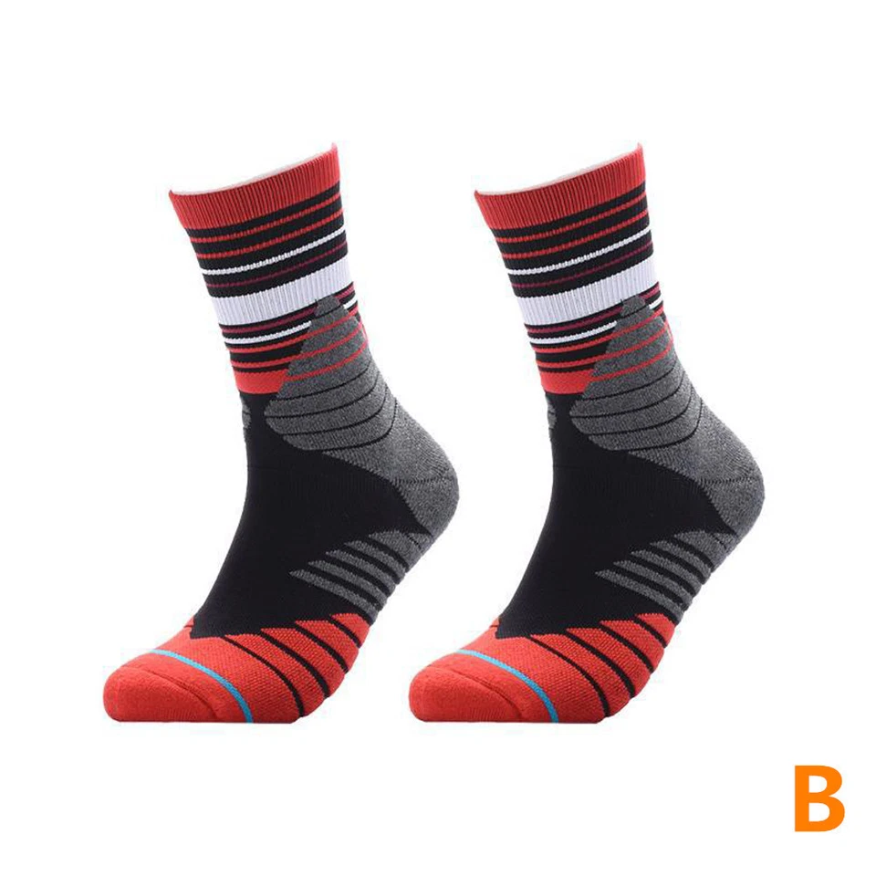 Pro Men Women Compression Running Cotton Ankle Socks Gym Basketball Sports Socks - Image 4 of 4