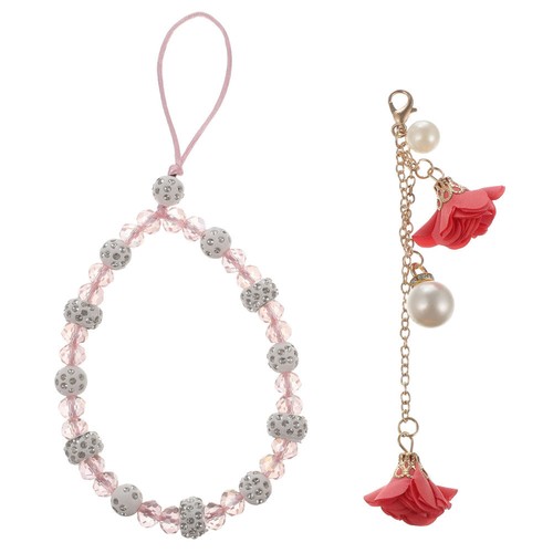 Telefon Gurt Charme Kristall Keychain Handgelenk Blumen Handgelenk Lanyard - Zdjęcie 10 z 12