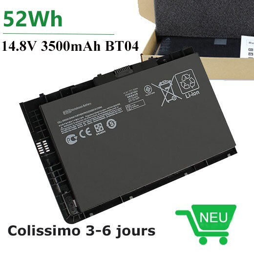 Batterie 696621-001 résout panne autonomie HP Elitebook 9480M