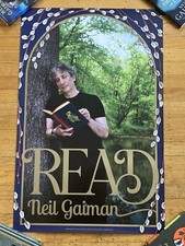 Original Neil Gaiman READ Sandman American Gods Author Library 22x34 Poster