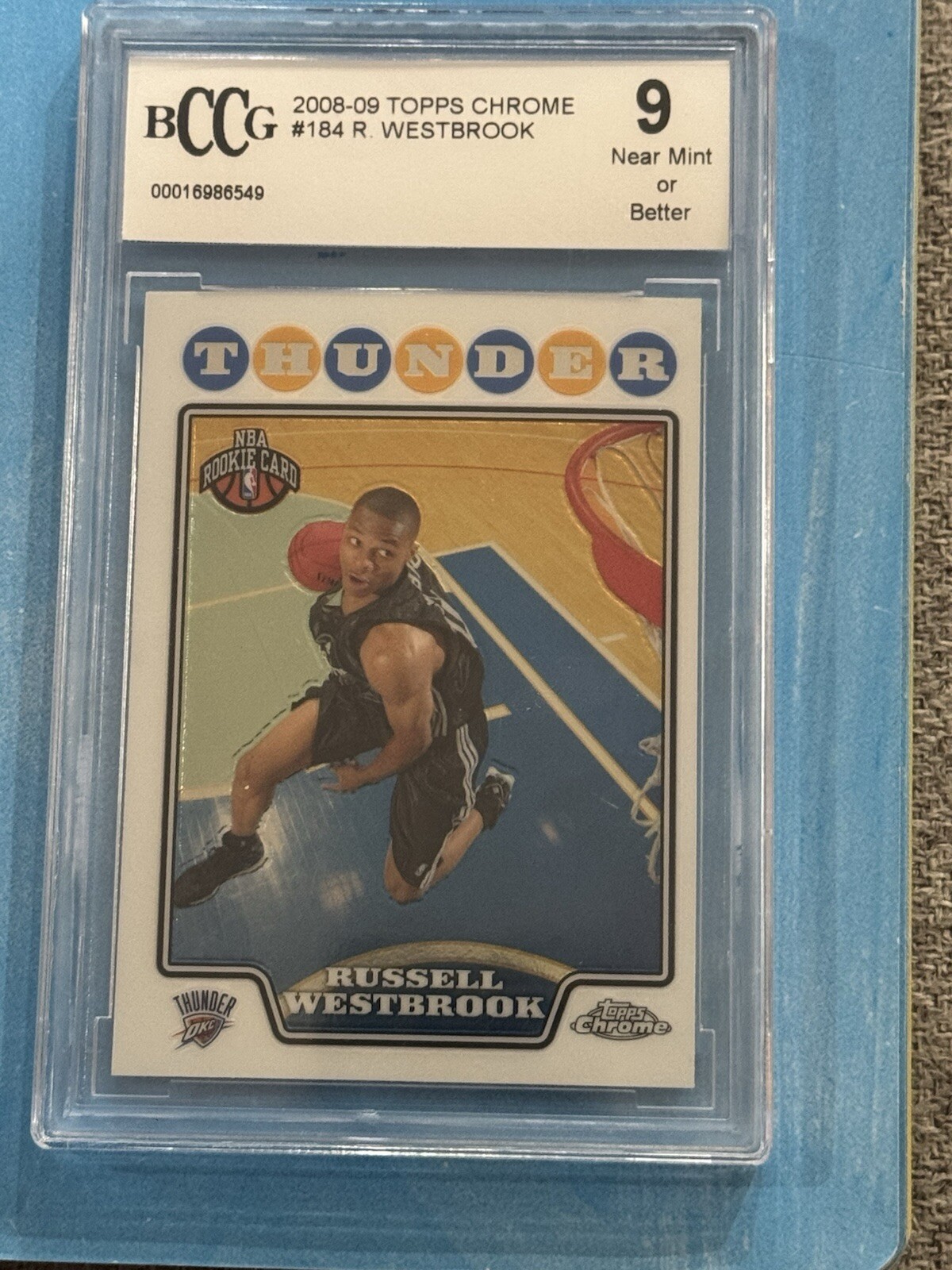 2008 Topps Chrome #184 Russell Westbrook Rookie REFRACTOR SGC 9