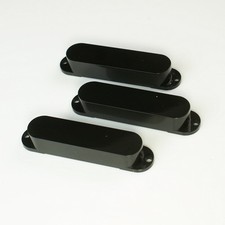 Strat Style Single Coil Guitar Pickup Cover Set ,No holes /Black