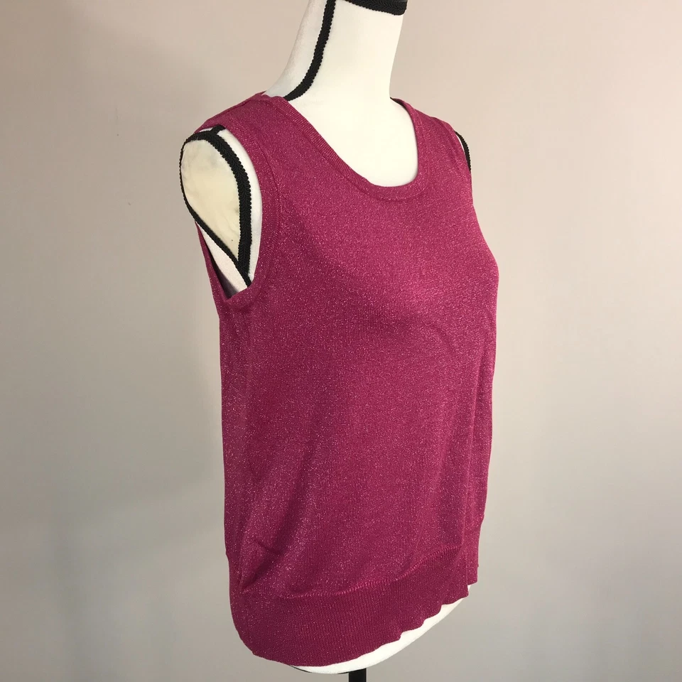 Suéter Top Para Mujer Chadwicks Sin Mangas Talla L Rojo Mezcla Seda Foto 2 de 4