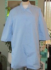 Best Medical Woman 3/4 Sleeve Lab Coat Snap 35" Length Lt Blue Sizes M to 2X
