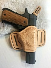 1911 HOLSTER RH-All Leather Hand Made-saddle stitched -Tooled OR 2 Initials