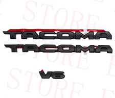 2016-2023 TOYOTA TACOMA TRD OFF ROAD BLACKOUT EMBLEM OVERLAY KIT OEM V6