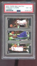 2003-04 Topps Rookie Matrix #111 Lebron James Ford Milicic PSA 8 Graded Card NBA