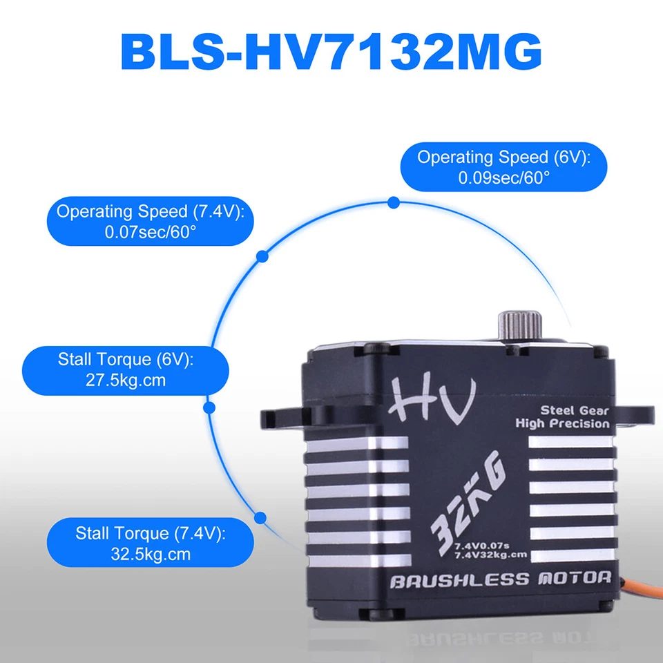 JX 46KG 32KG Metal Gear High Torque Brushless Digital Servo für 1/8 1/10 RC Car - Bild 4 von 4