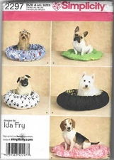 Simplicity Sewing Pattern 2297 Dog Beds in 2 Styles UNCUT