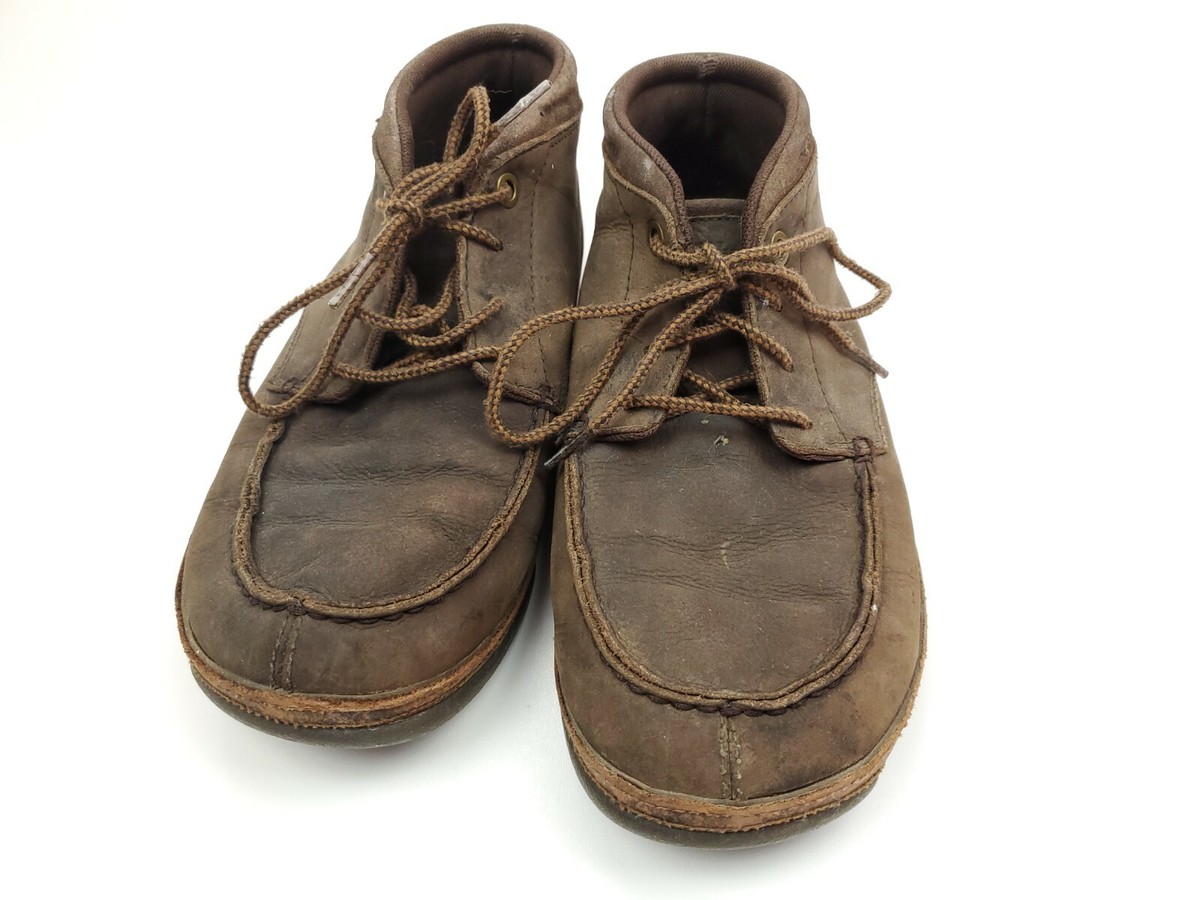 OluKai Hamakua Leather Chukka Saddle Shoes Boots Mens Size 9 Brown Men's Olukai Hamakua Chukka Boots Olukai Hamakua Lace  main image 4
