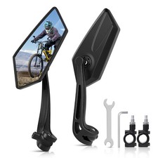 2Pcs Bike Mirrors MTB Road Bicycle Rear View Glass Cycling for 22-25mm Handlebar