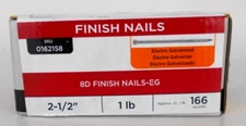 8D Bright Finish Nails -EG 2-1/2" 1 lb