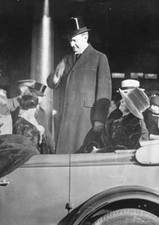 American President Calvin Coolidge with his wife Grace in Kansa- 1925 Old Photo