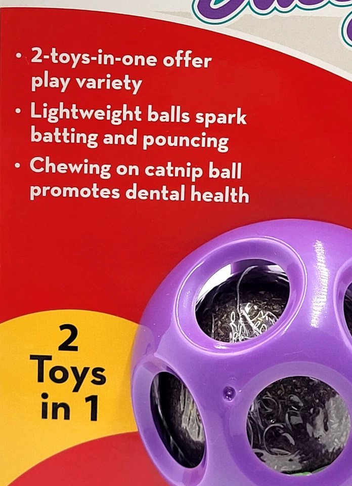 Kong Blissy Moon Ball 2 in 1 Batting Chasing Pouncing  Catnip Cat Toy - Image 4 of 4