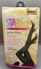 Spanx Star Power Patterned Shaping Tights Women E Backdrop Black Ribbed Row