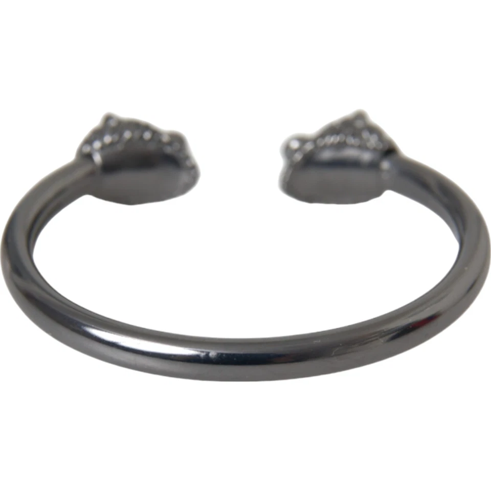 Pulsera NIALAYA Auténtica Mujer Negro Rodio León Brazalete 925 s. S PVP 500usd Foto 2 de 4