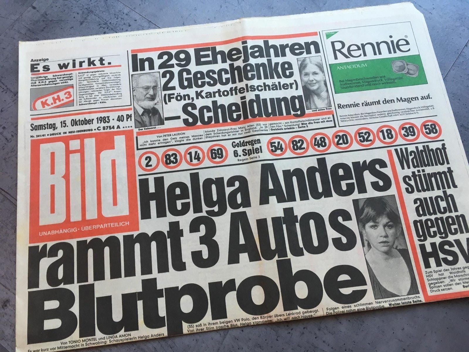 Bildzeitung 13.10.2022 (Ein Geschenk für Geburtstage, Hochzeiten
