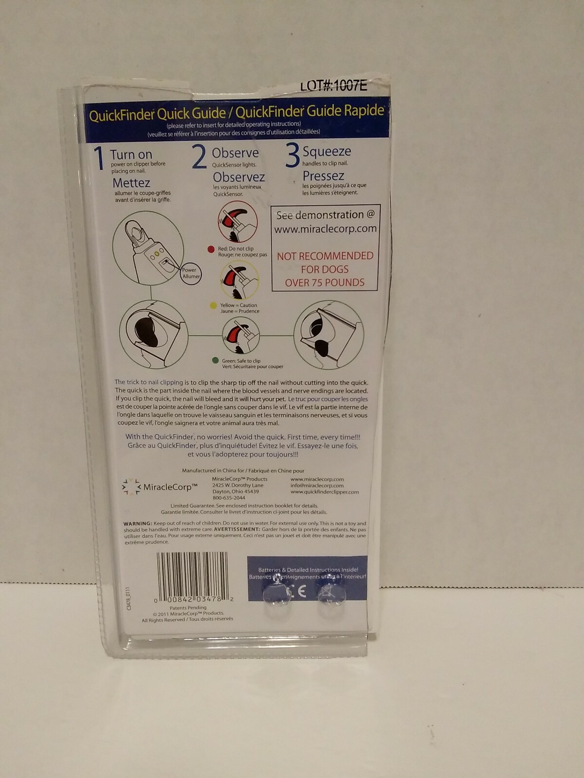 quickfinder deluxe instructions