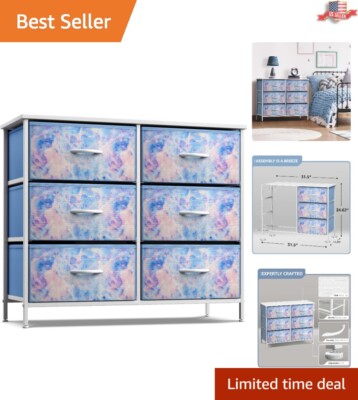 Kids Dresser 6 Drawers - Steel Frame, Wood Top - Versatile Storage -  6-drawer | eBay