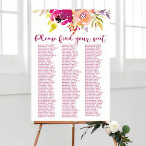 Alphabetical Wedding Seating Chart