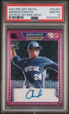 2021 Leaf Metal Pro Set Pink Mojo Refractor Andrew Painter RC AUTO  5/7 PSA 10