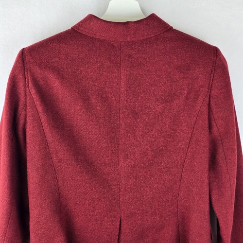 Brooks Brothers 8 Lambs Wool Riding Jacket Blazer Garnet Cranberry Office Career - Picture 10 of 24