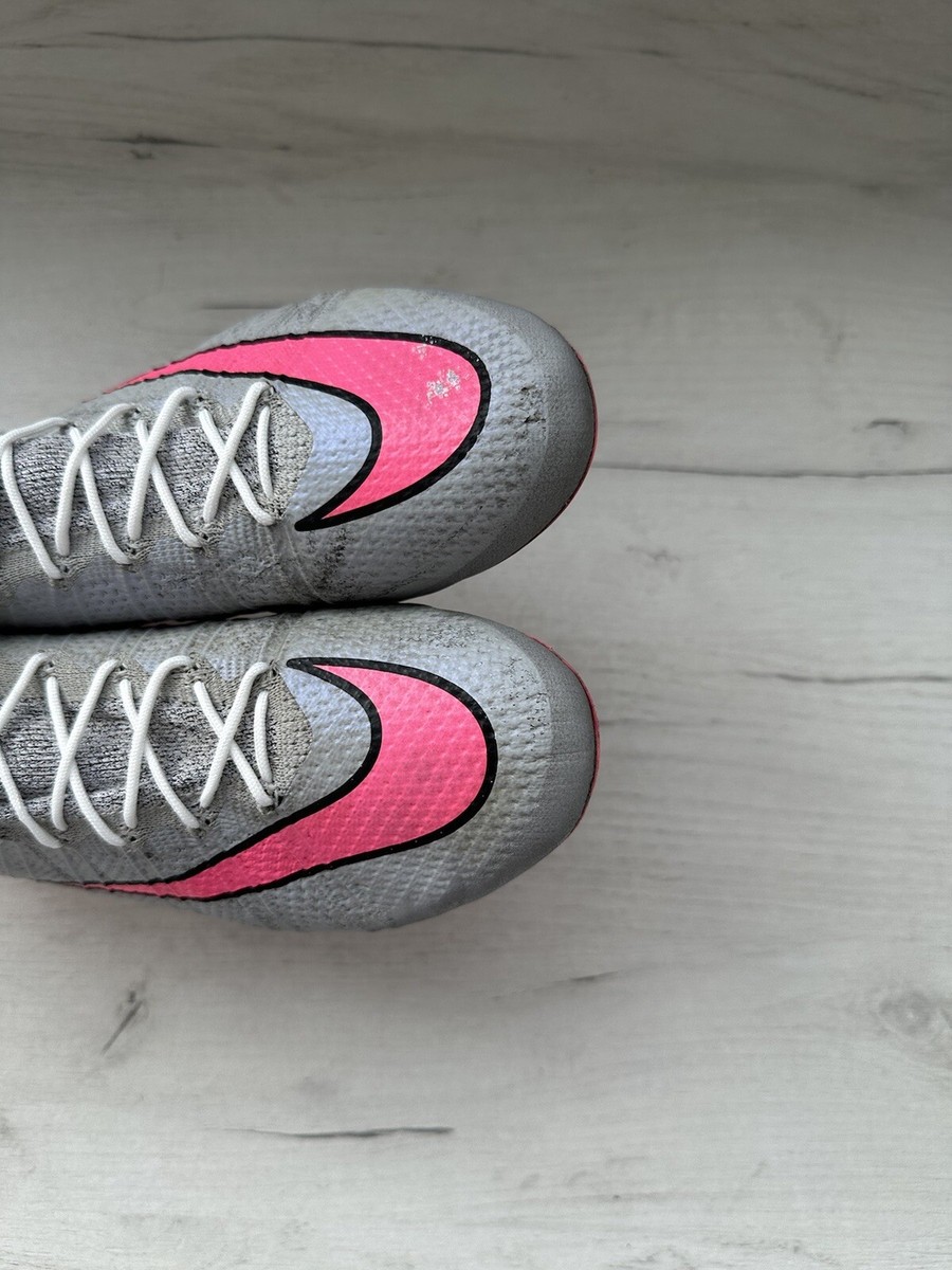 Nike Mercurial Superfly 4 AG Wolf Grey Pink Football Cleats Boots