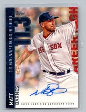 2015 Topps Baseball Series 2 Matt Barnes Career High Autograph CHA-MBR