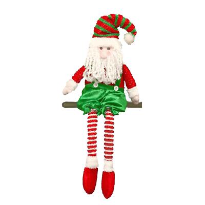 Weihnachten Weihnachtsmann mit baumelnden Beinen Regal Kaminsims Raumdeko 70 cm