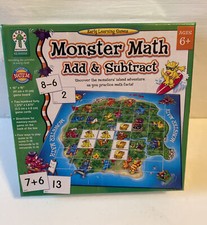 Monster Math Addition Subtraction Home School STEM Game NEW SEALED