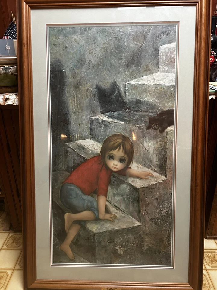 Impresión litográfica vintage de Margaret Walter Keane 1962 STEEP CLIMB SUPER MARCO EN MUY BUENA CONDICIÓN+ Foto 2 de 4